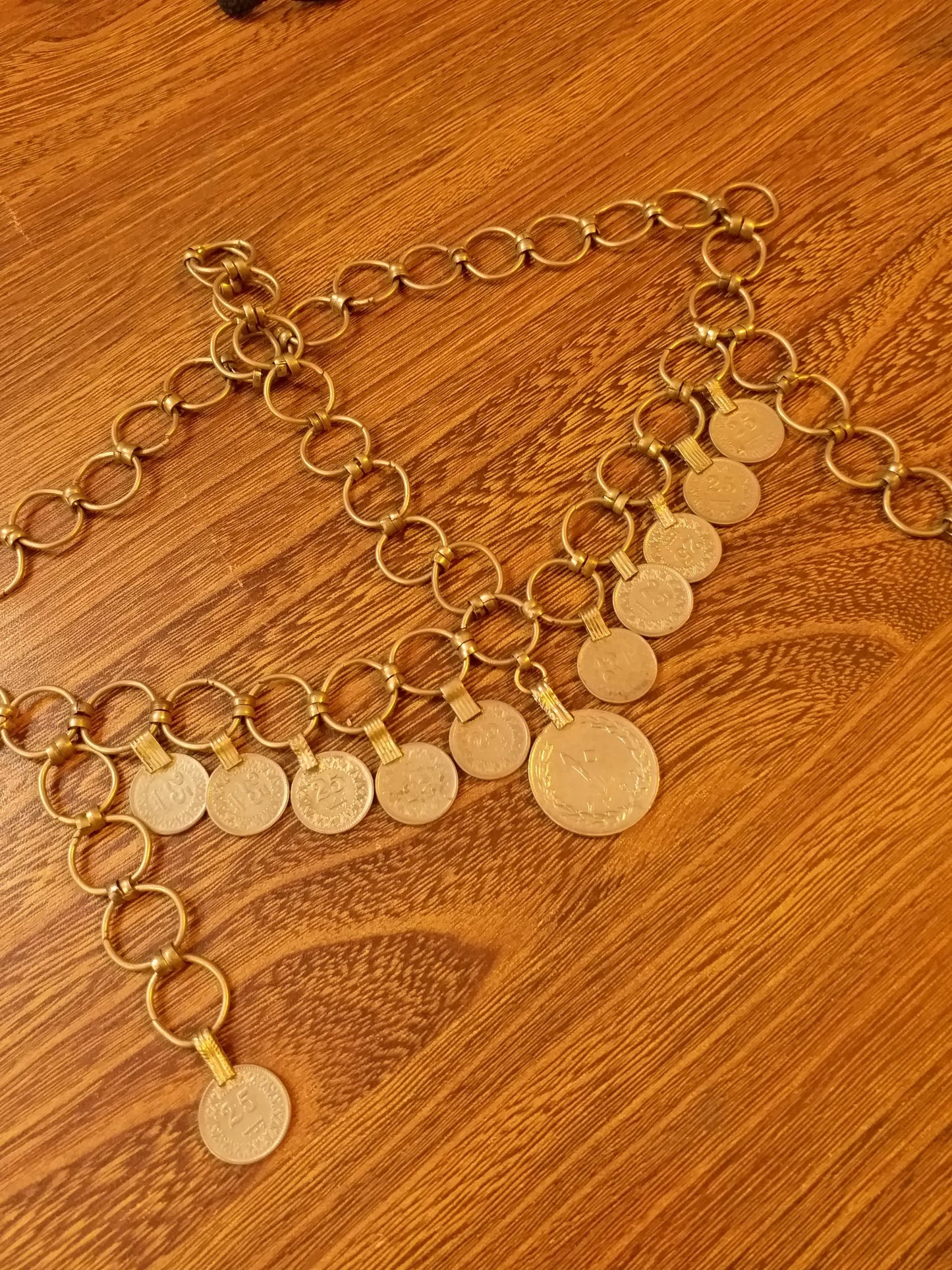 Coins And Metal Circle Head Piece