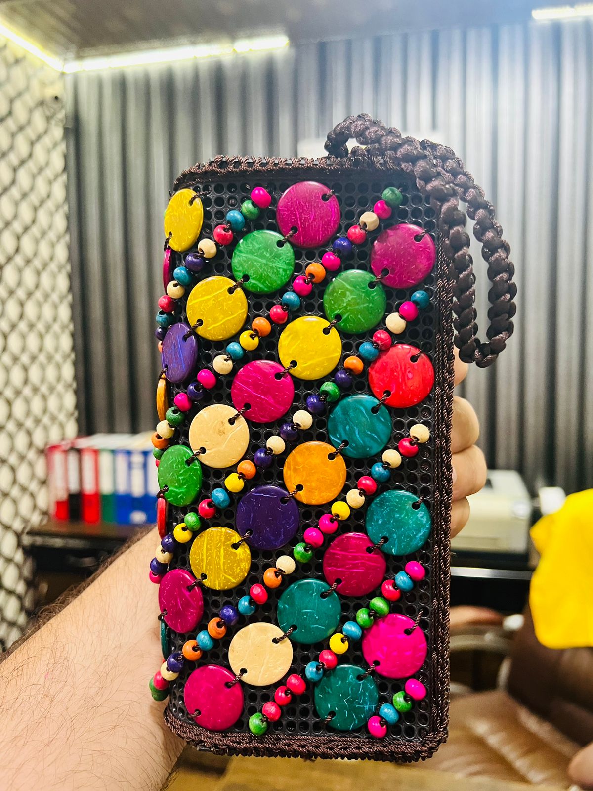 Handmade Wooden Beads Wallet Small