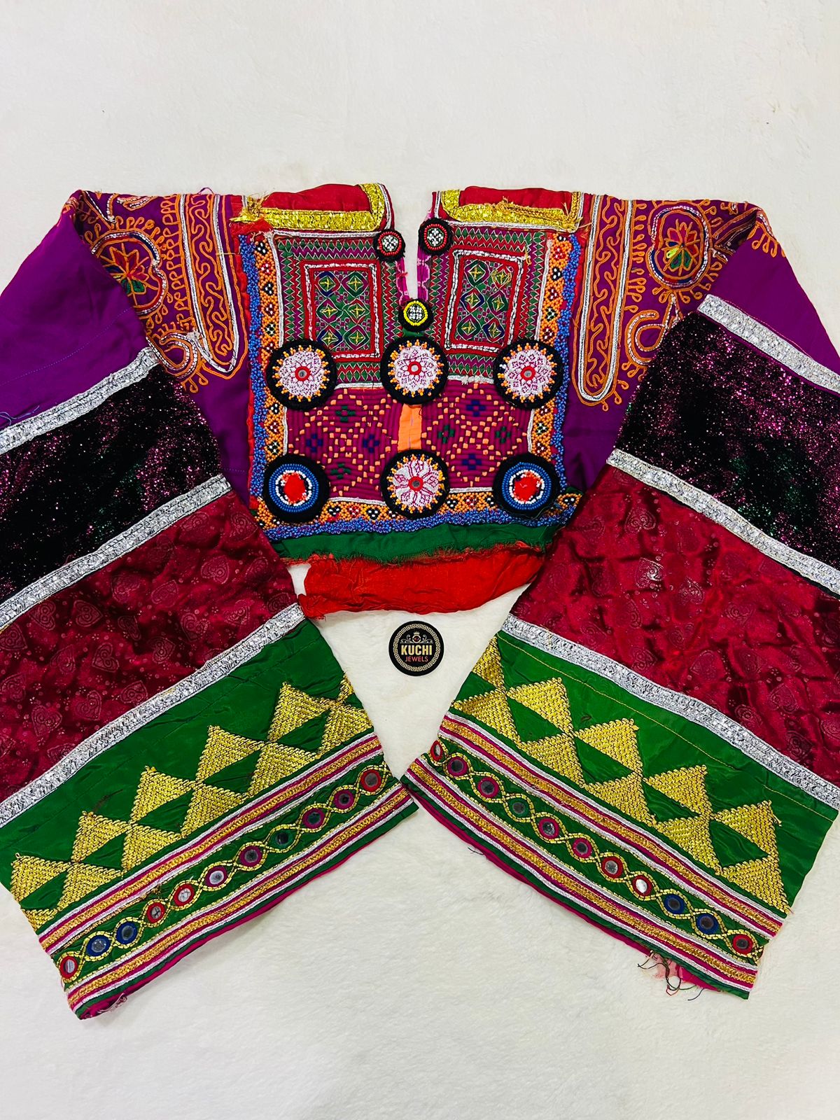 Afghan Vintage Handmade Neckline With Sleeves 2