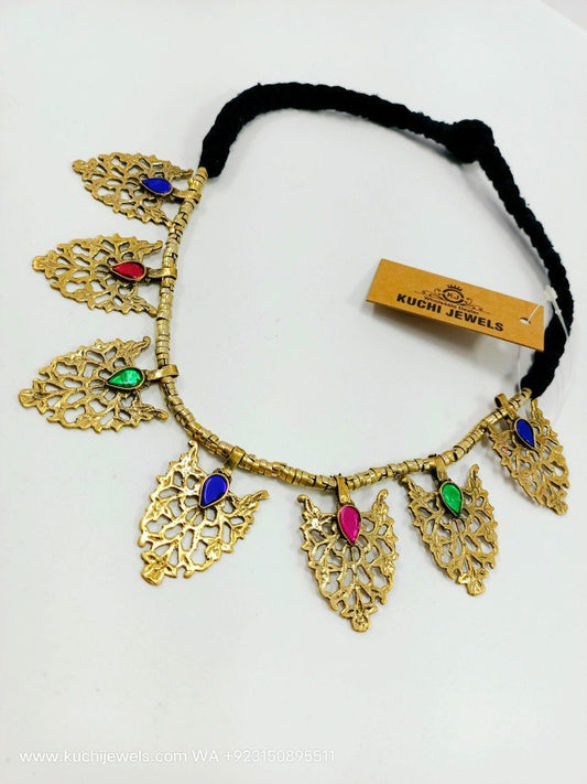 Golden Metal Leaf Choker