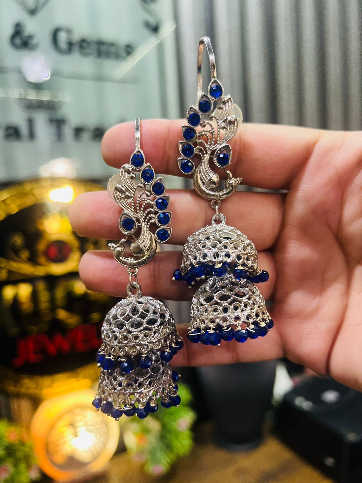 Antique Casting Double Jumki Earrings