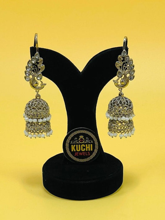 Antique Casting Double Jumki Earrings