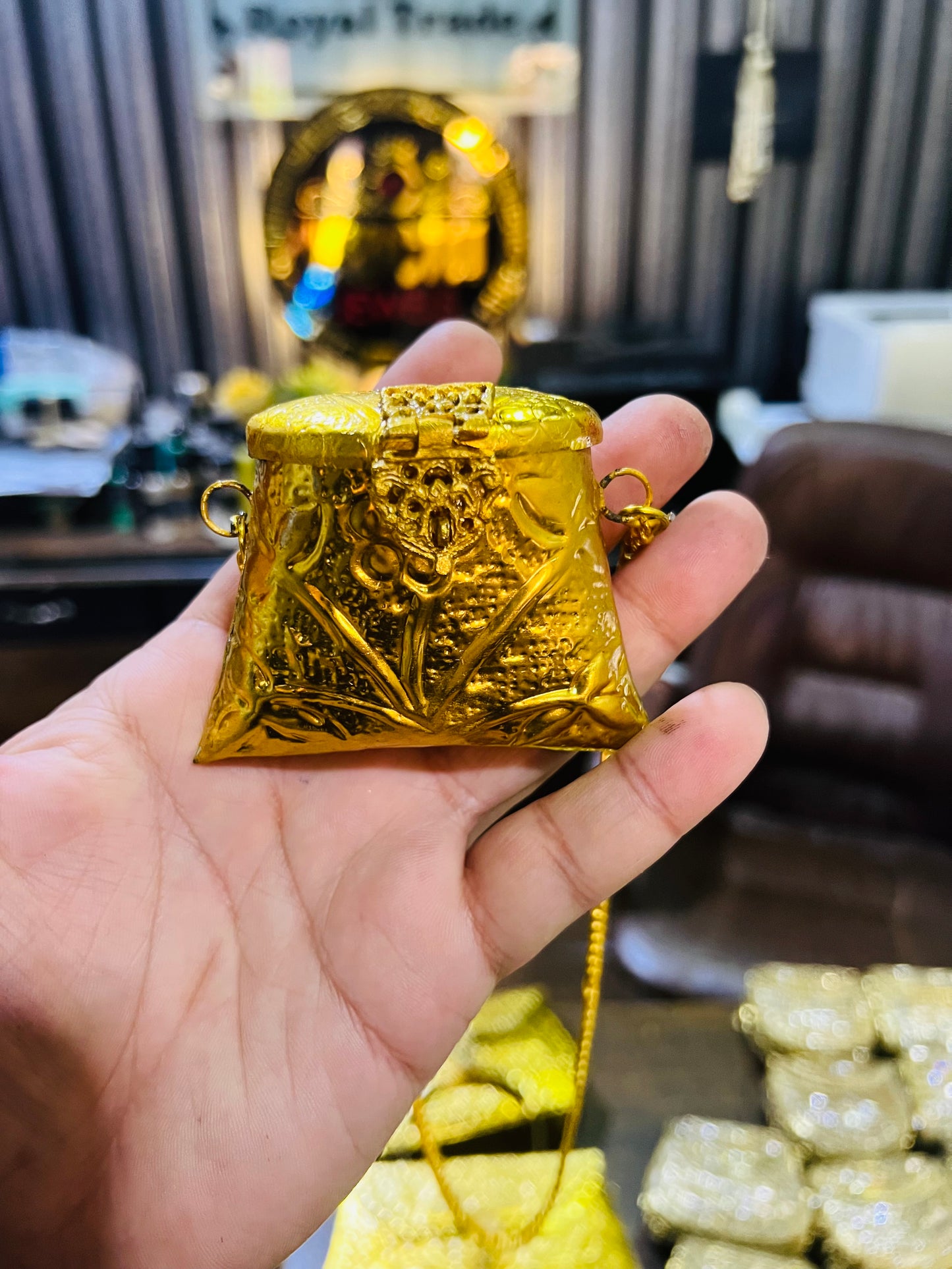 Mini Golden Trendy Samosa Bag