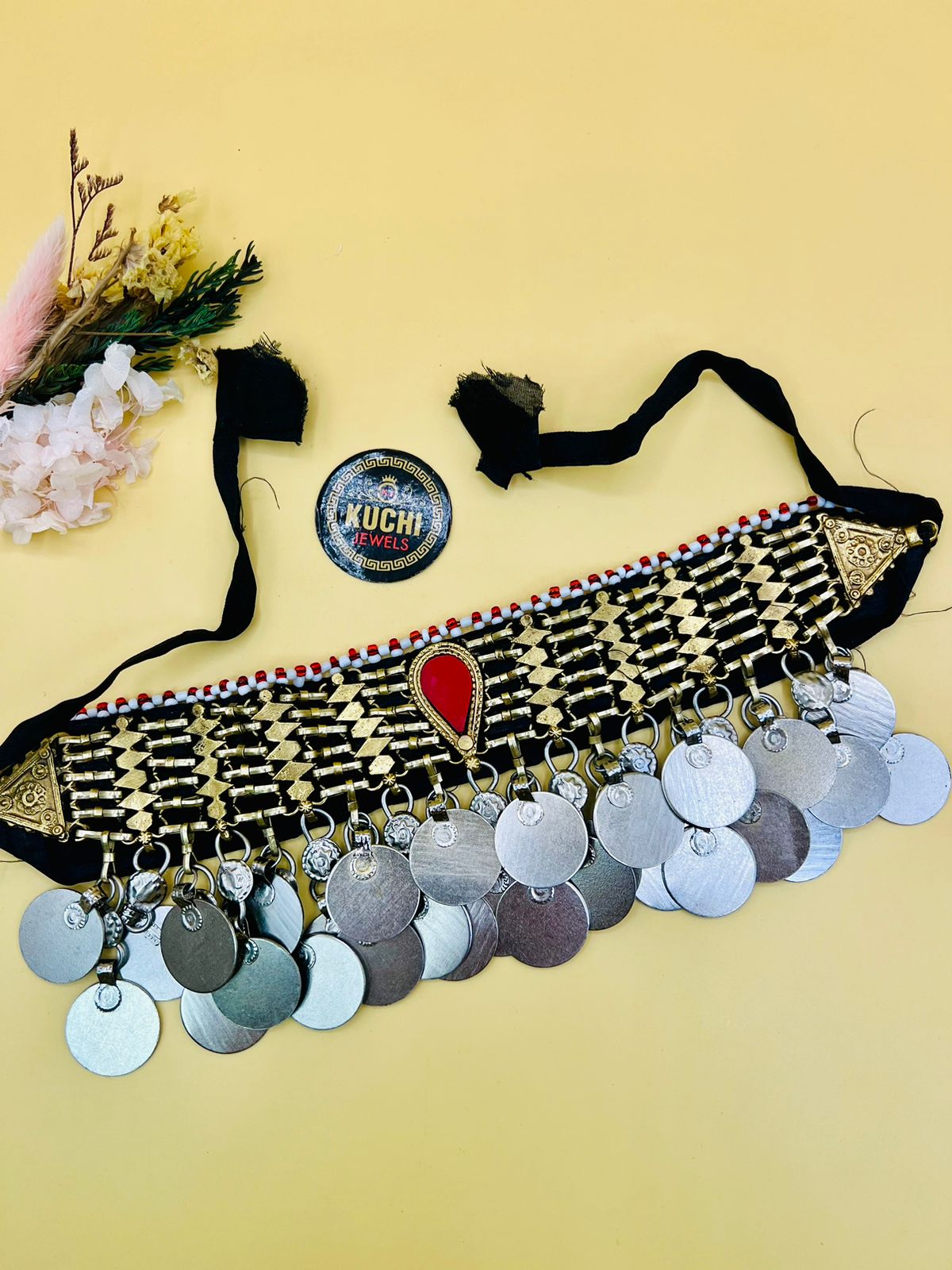 Double Coins Afghani Choker