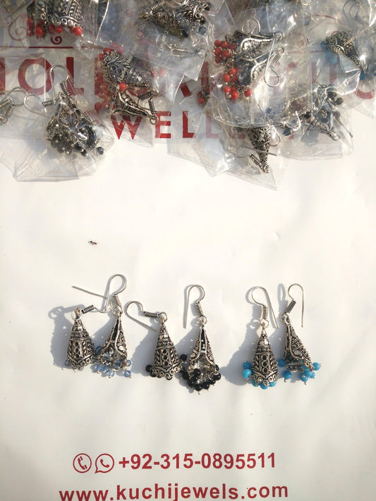 Old Elephant Beaded Ear Ring