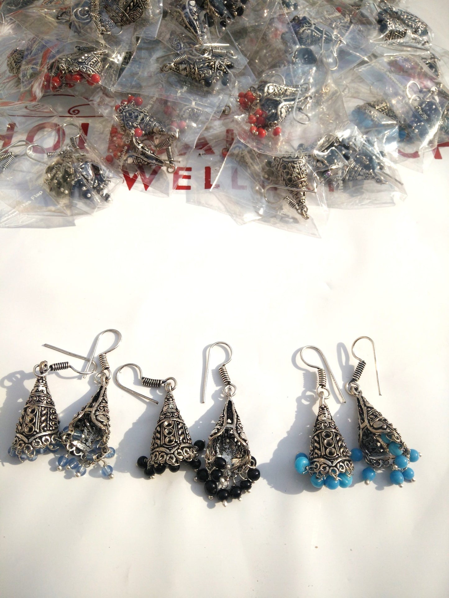 Old Elephant Beaded Ear Ring