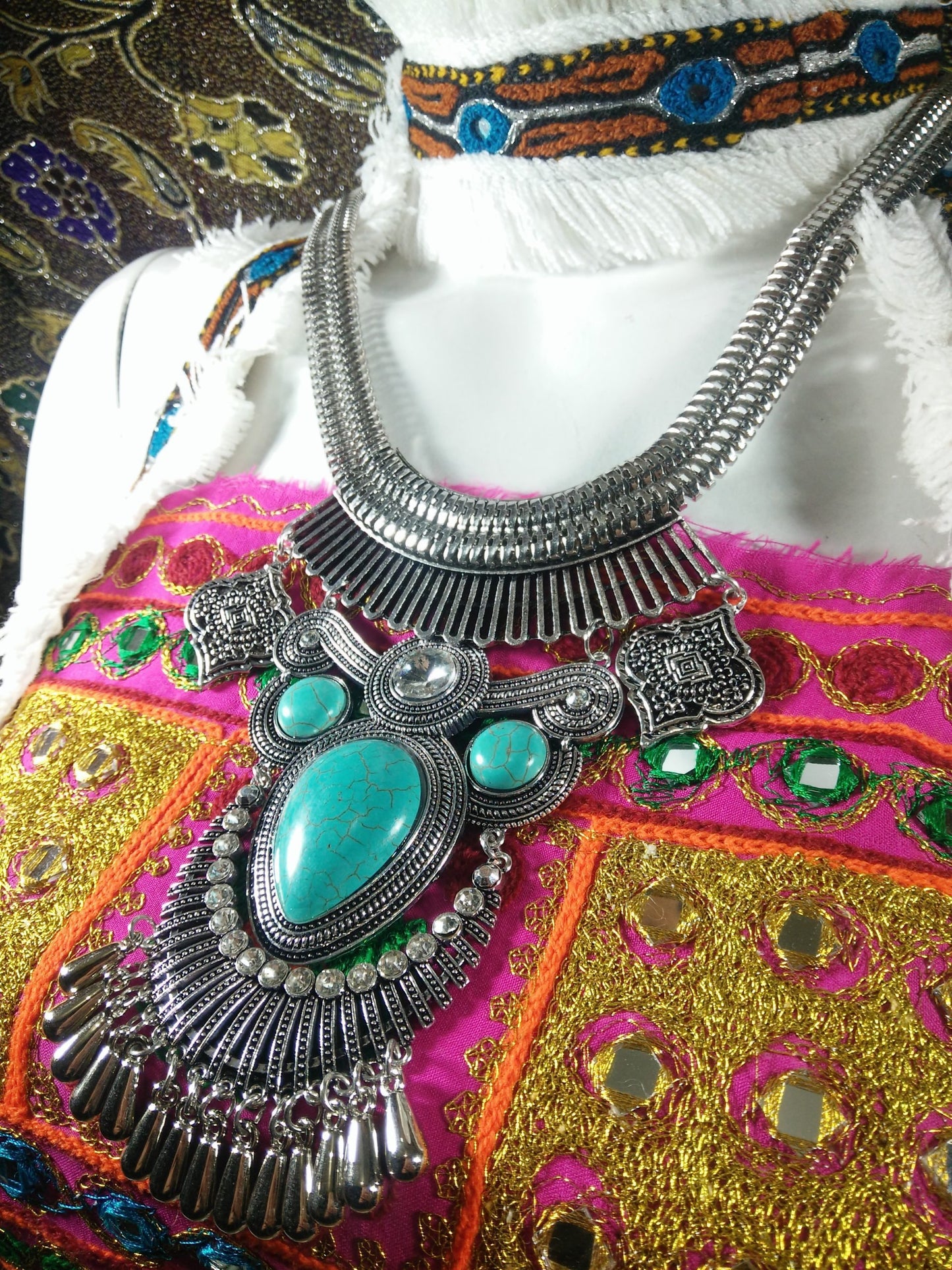 Turkish Chokar With Turquoise Stone