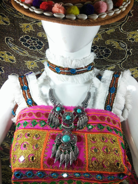 Turkish Chokar With Turquoise Stone-2