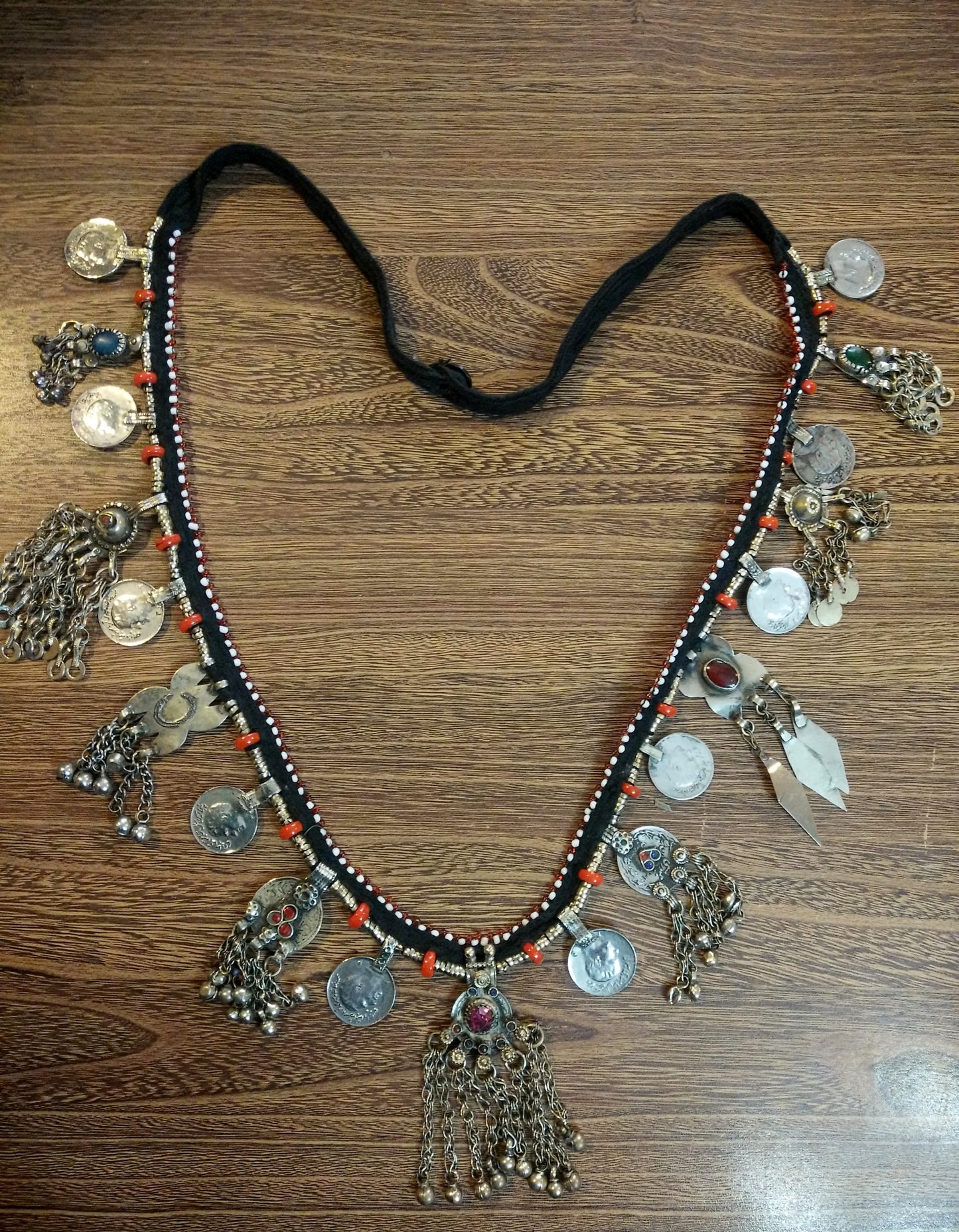 Vintage parts Long Afghani Belt/Necklace