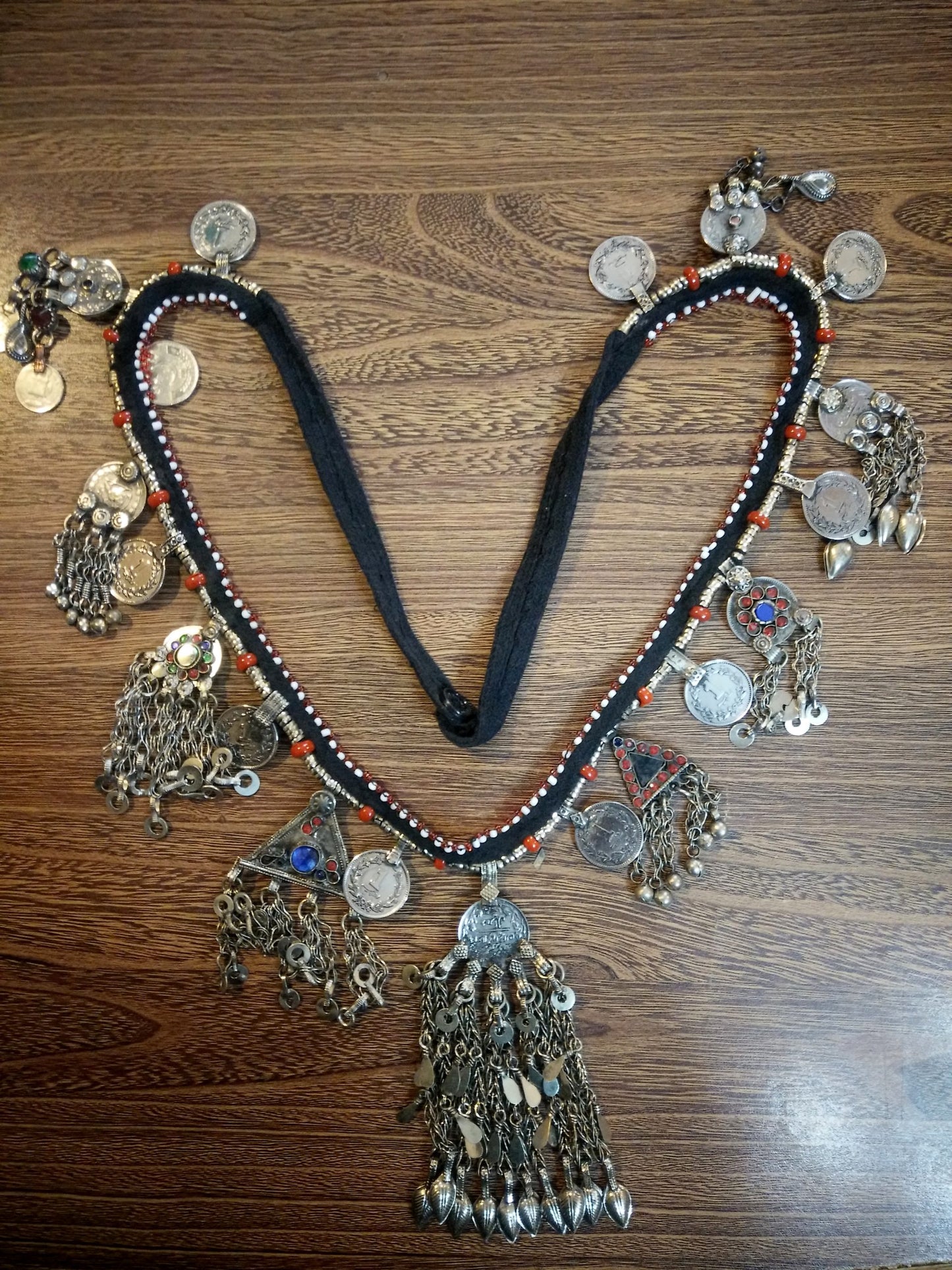 Vintage parts Long Afghani Belt/Necklace