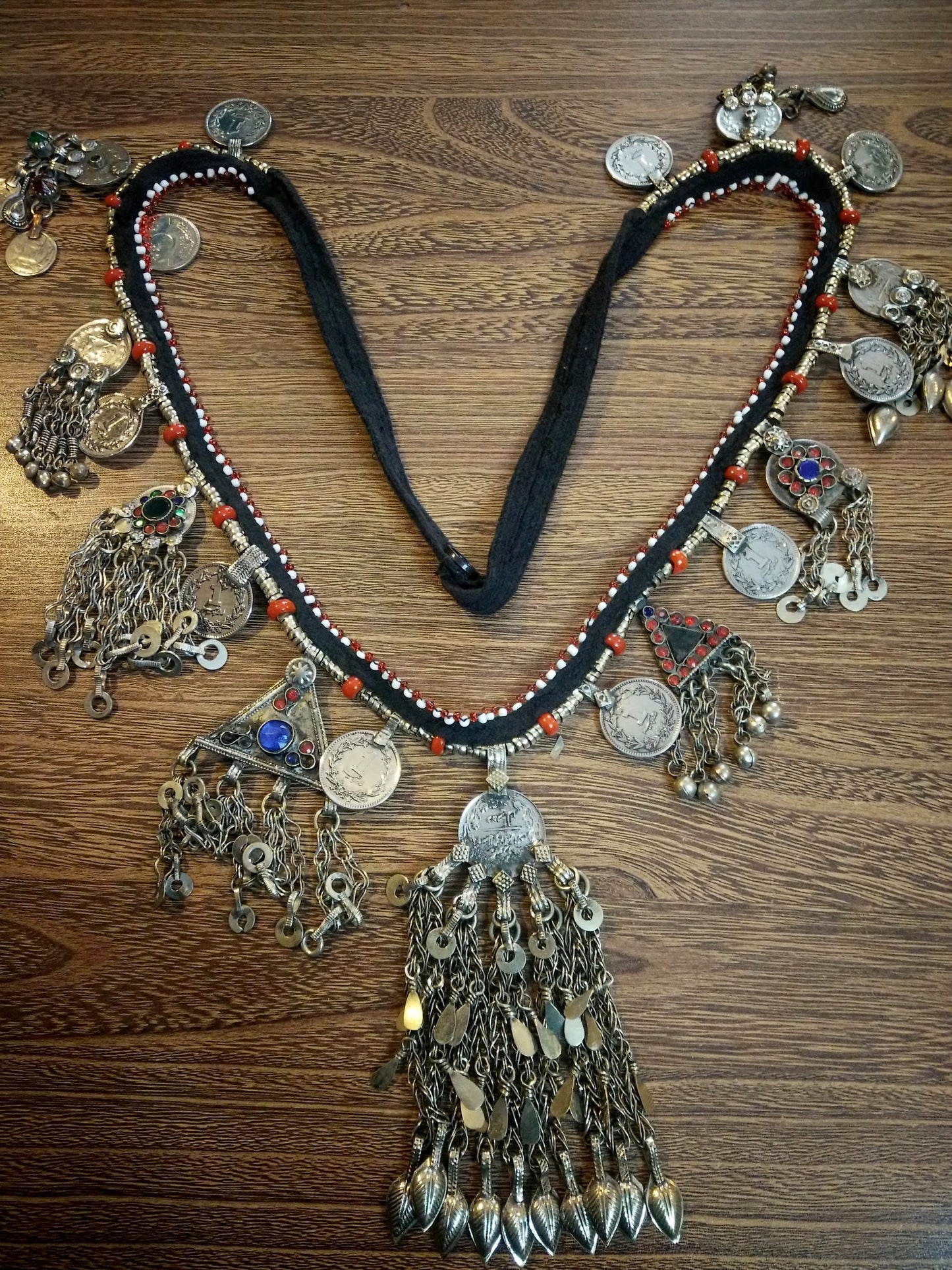 Vintage parts Long Afghani Belt/Necklace