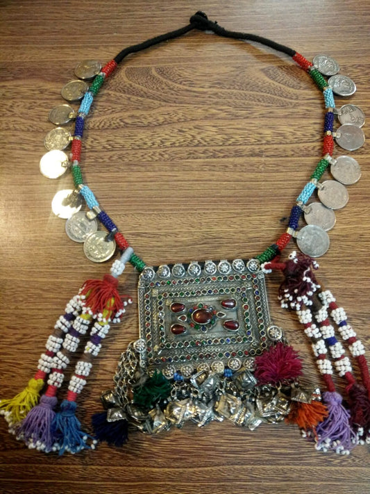 Multi Beaded Afghani Necklace