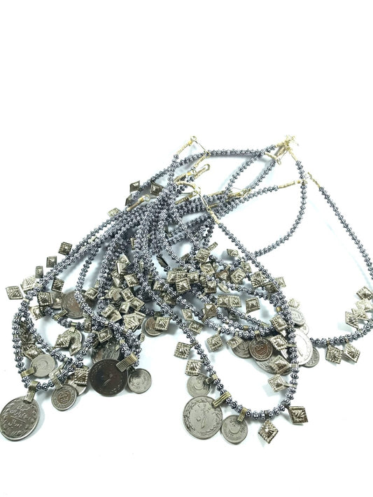 Turkish Beaded Coins Choker