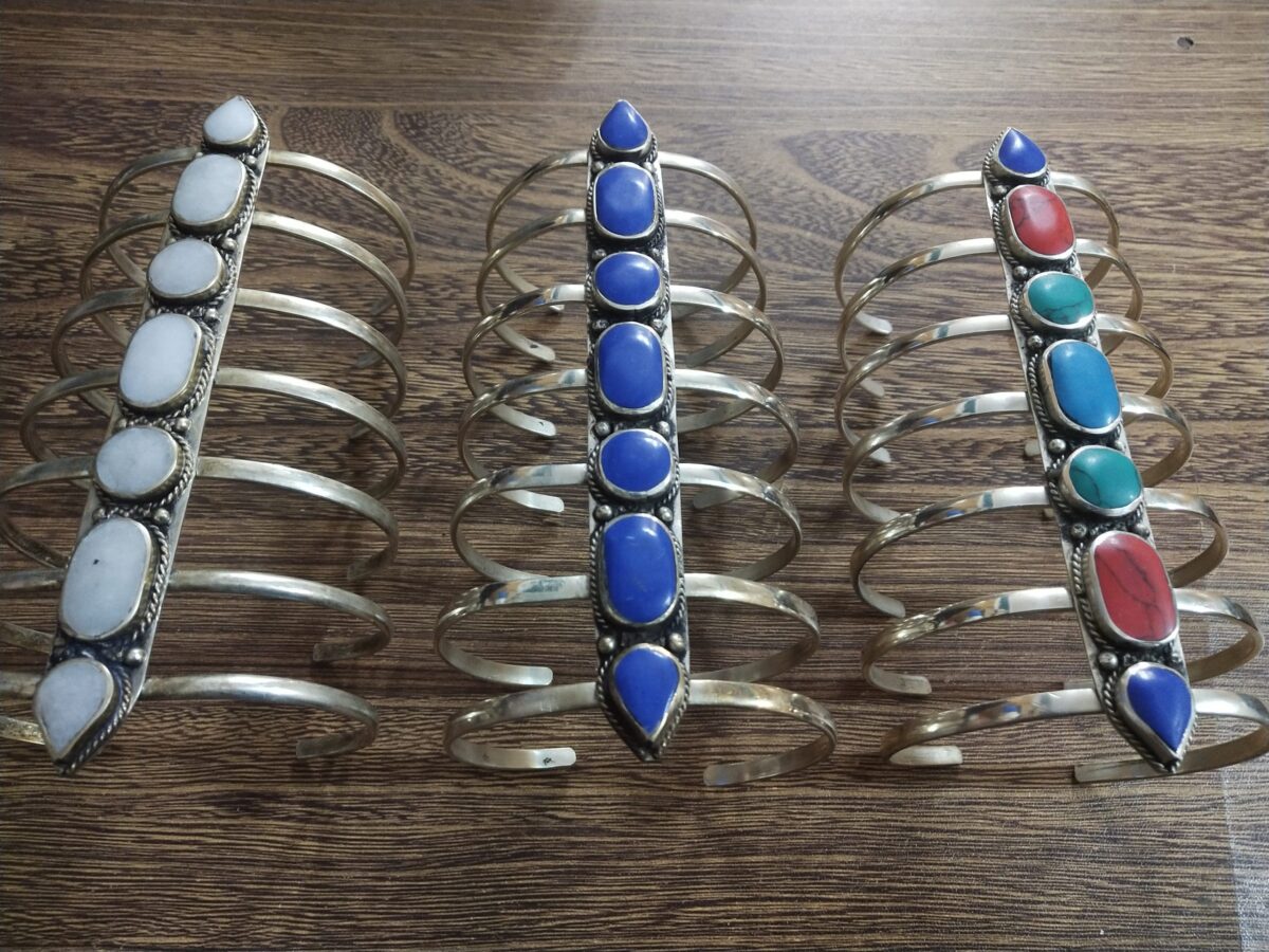 Multi Scorpion Coral Tribal Cuff