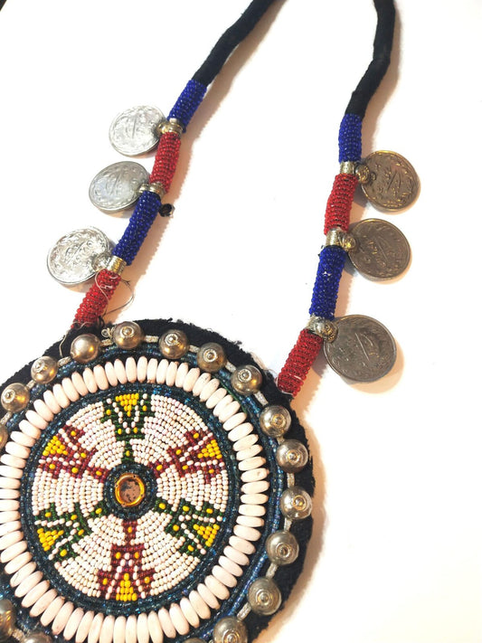 Big Round Tikka Coins Necklace