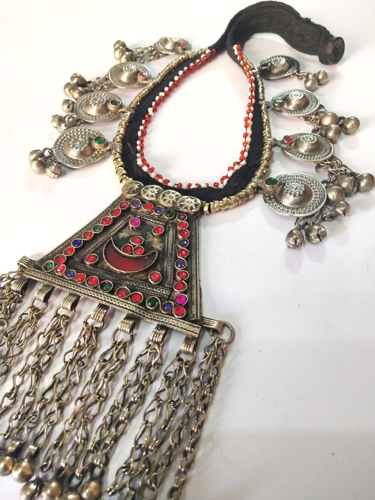 Kuchi Antique Bells Pendant Choker