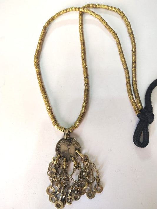 Antique Pendant Metal Beads Necklace