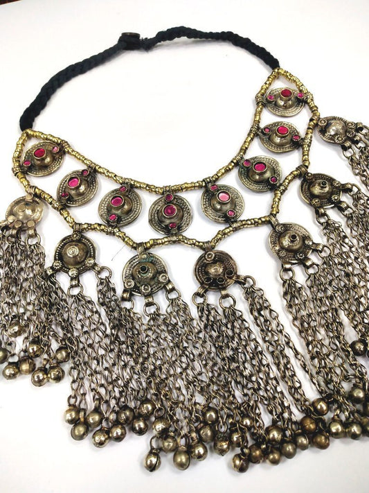 Hanging Bells & Round Button Choker