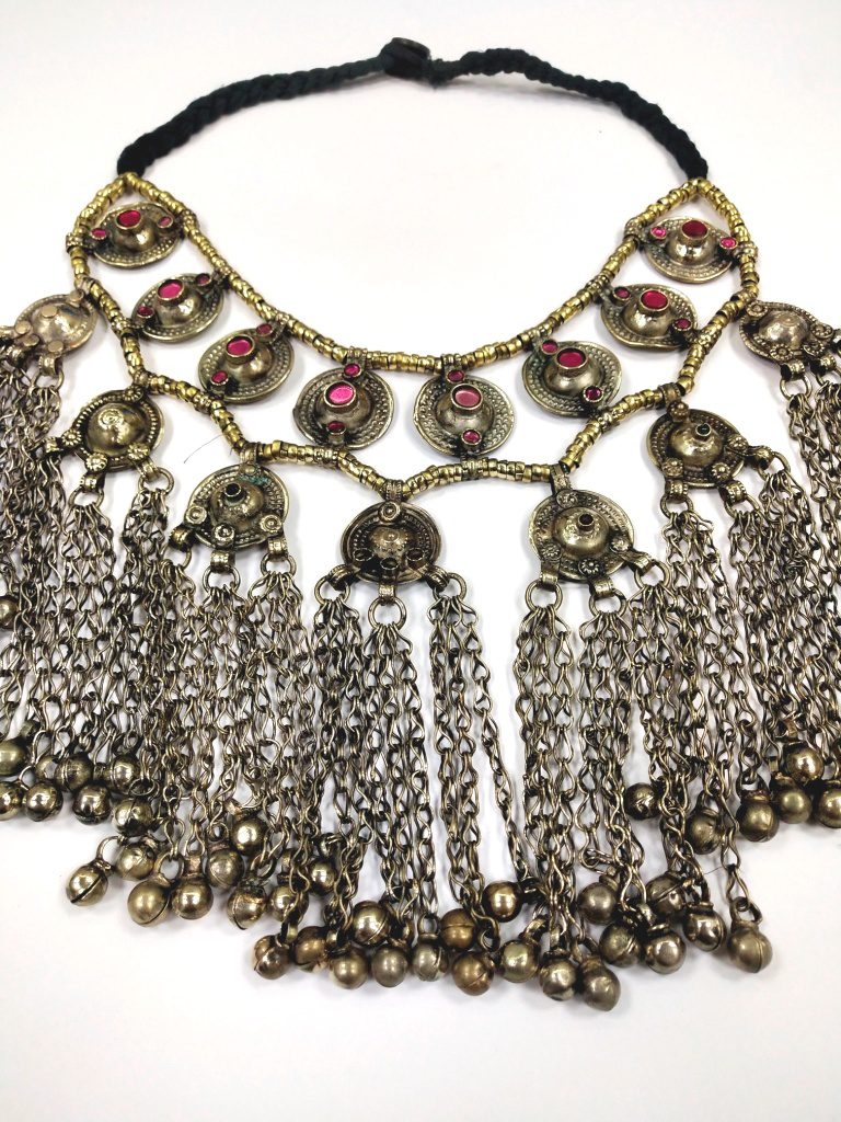 Hanging Bells & Round Button Choker