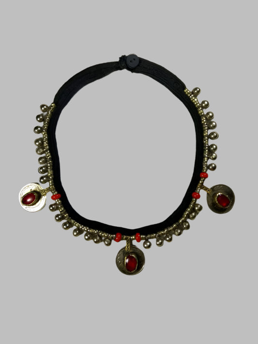 Small bells And Crystal Coins Choker