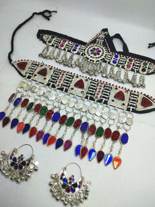 Crystal Work Tribal Necklace Set