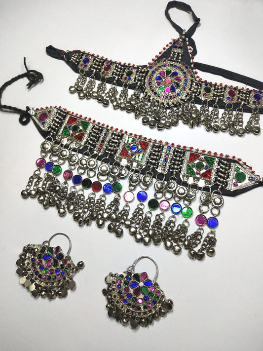 Hanging Bells Work Tribal Necklace Set