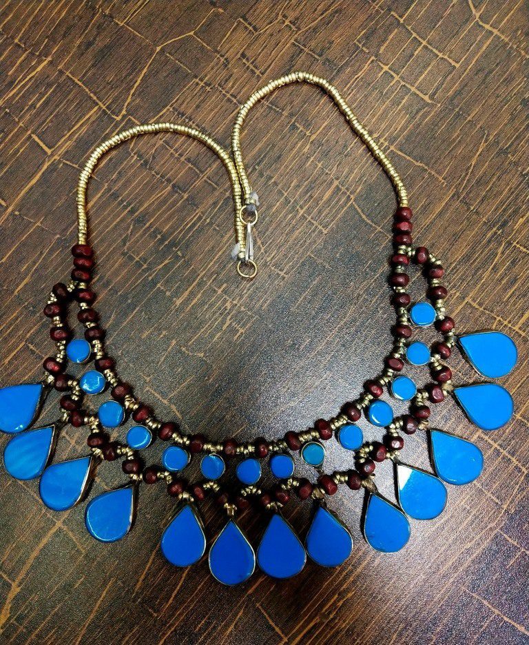 Synthetic Turquoise Stone Choker