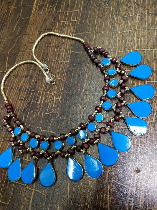 Synthetic Turquoise Stone Choker