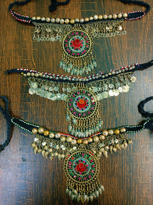 Old Vintage Big Pendant Afghani Choker