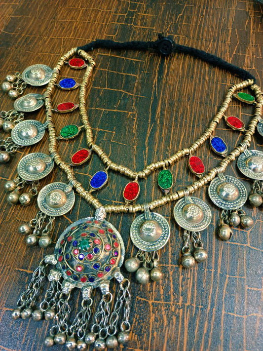 Turkman Beads Multi Crystal Choker