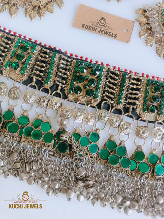 Ethnic Golden Base Tribal Necklace Set