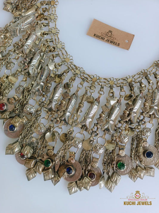 Fish Cut Afghan Traditional Necklace