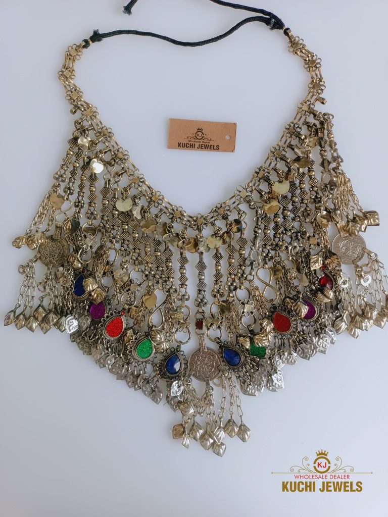Boho Afghani Tribal Large Necklace