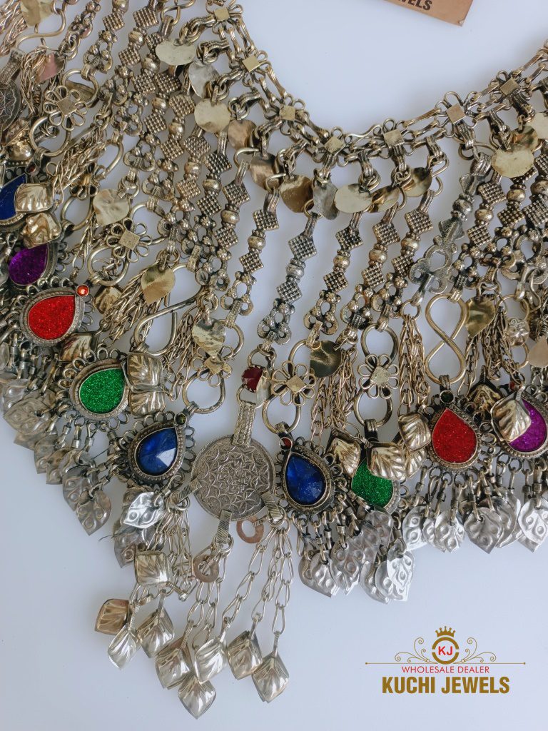 Boho Afghani Tribal Large Necklace
