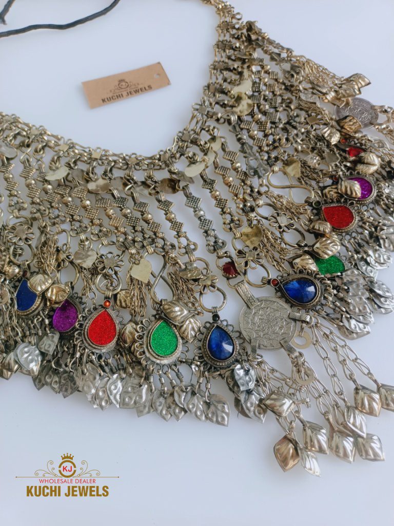 Boho Afghani Tribal Large Necklace