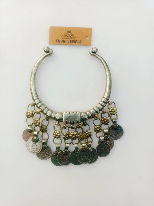 German Silver Kohistani Coins Hasli Choker