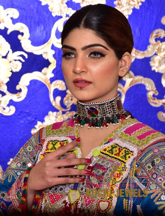 Kuchi Tribal Multi Color Choker