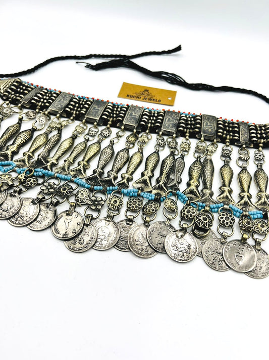 Metal Fish Vintage Afghani Kuchi Necklace