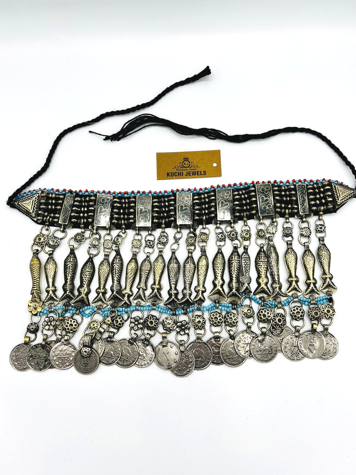 Metal Fish Vintage Afghani Kuchi Necklace