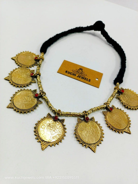 Old Indian Coin Shape Choker