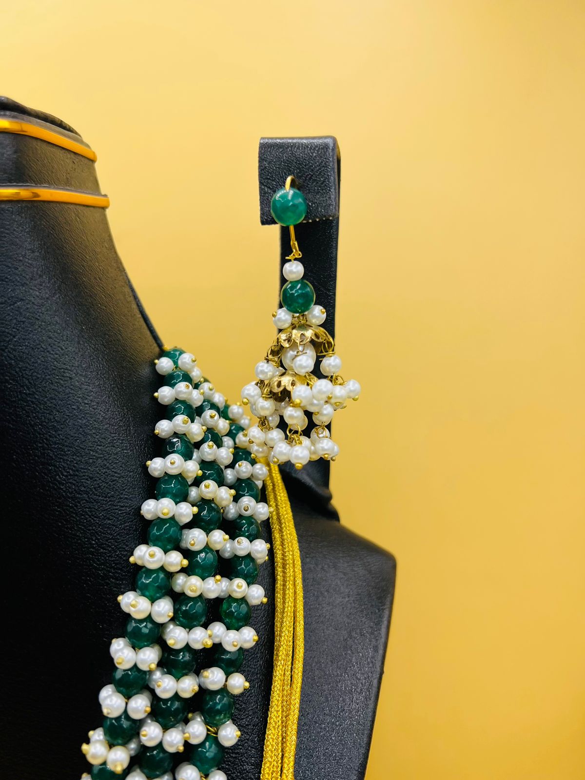 Real Indian Pearl Three Layers Mala Set