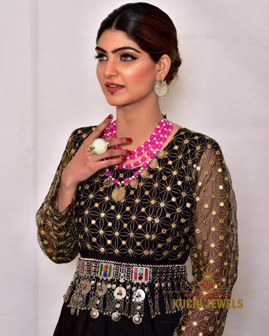 Royal Beads and Indian Coin Necklace Set