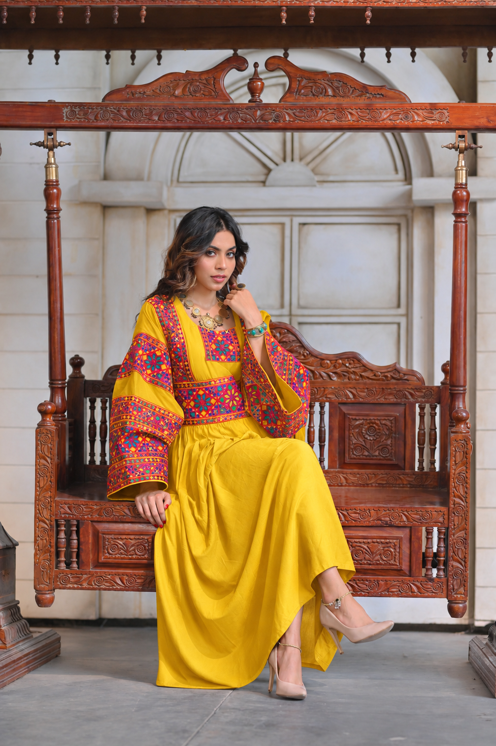 Liene Stitched Afghan Embroidered Shirt