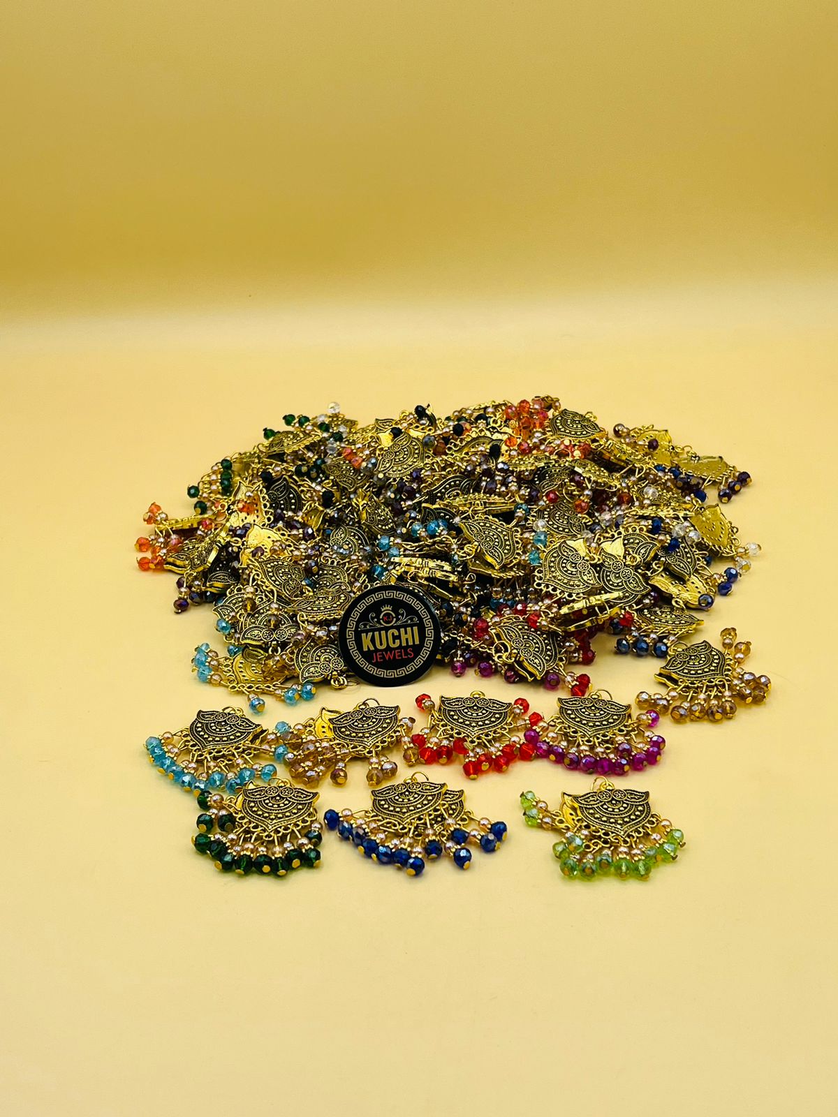 Spring Leaf Multi Color Metal Button For Women Dresses 6 Pcs