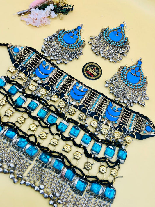 Square Stone Kuchi Necklace Set