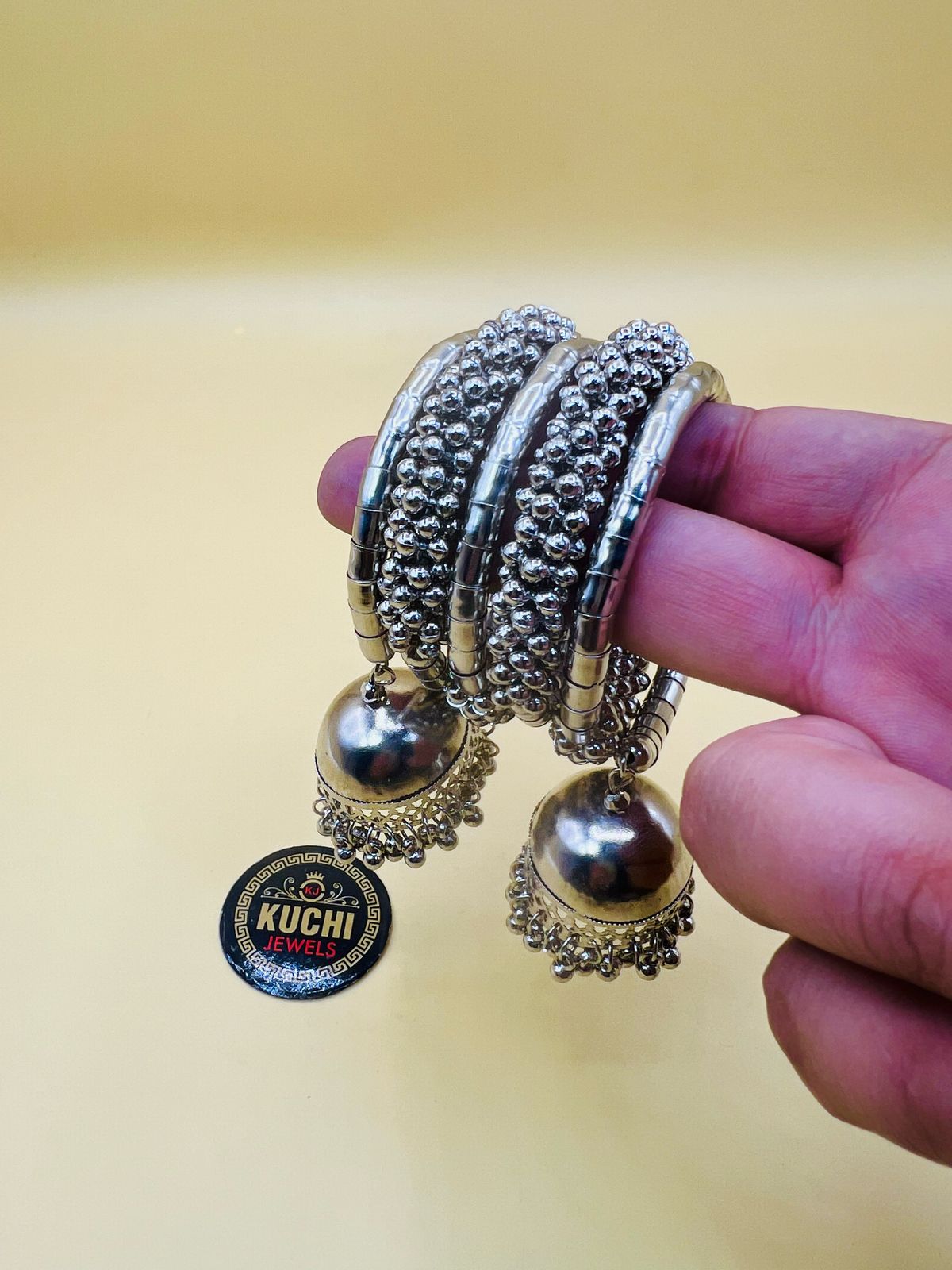 Squirrel Oxidised Jhumka Bracelet