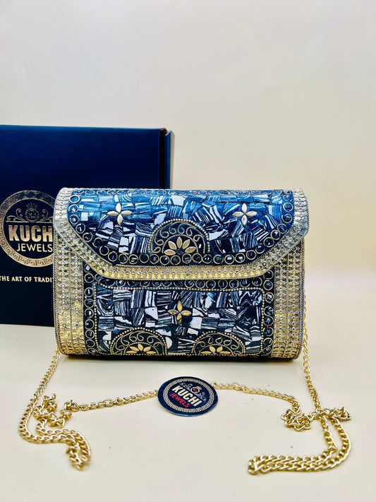 Stylish Indian Metal Stone Bag