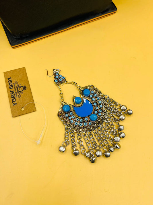 Synthetic Three Layer Turquoise Stone Long Necklace