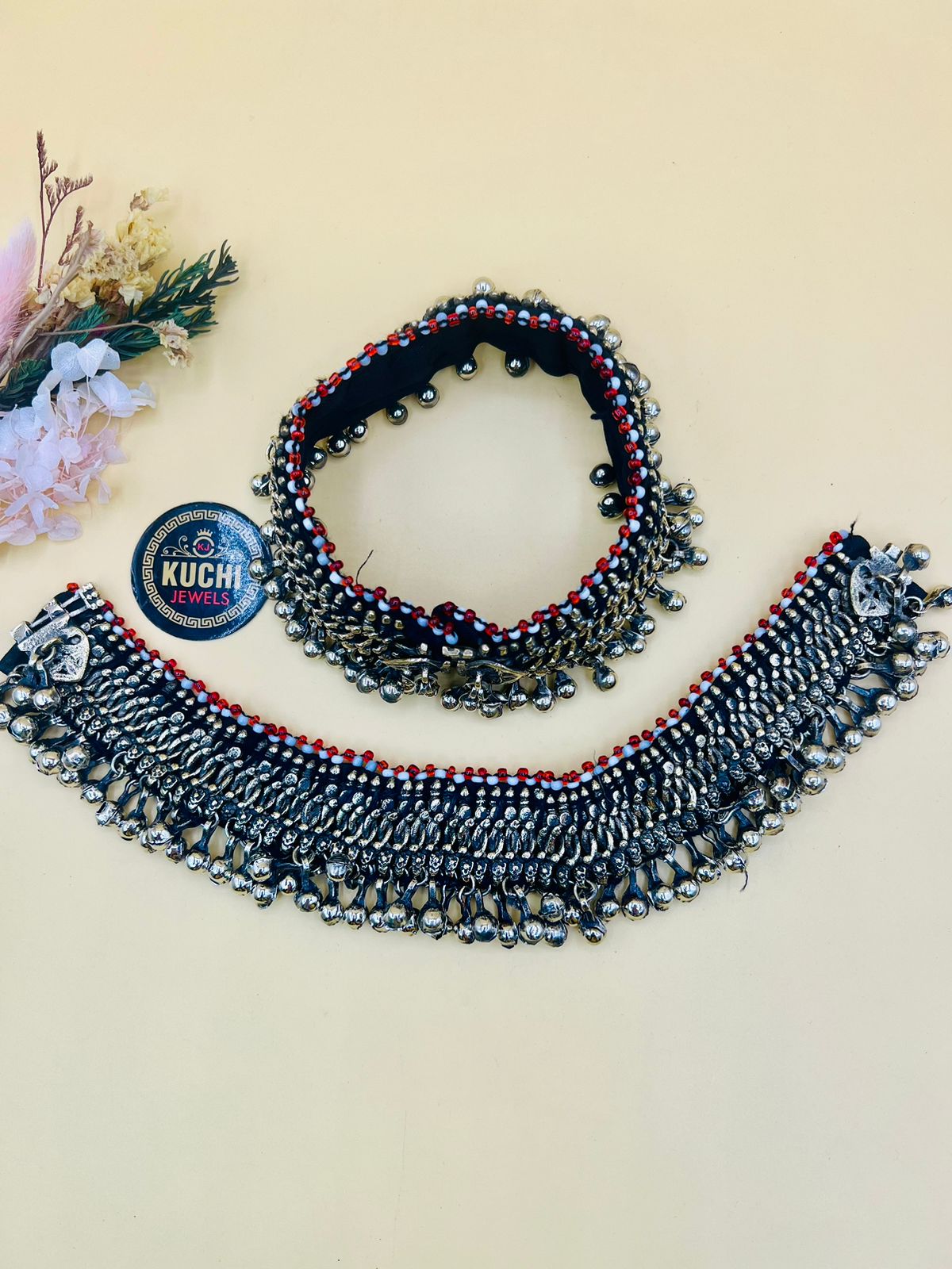 Vintage Antique Anklet Pair