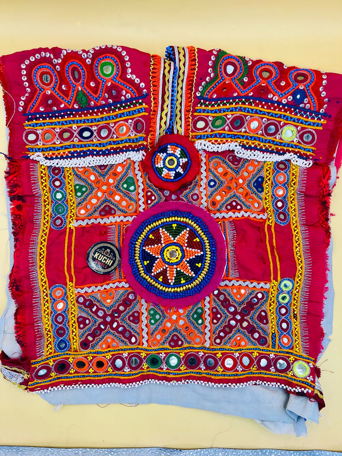 Vintage Handmade Unique Afghan Neckline 2